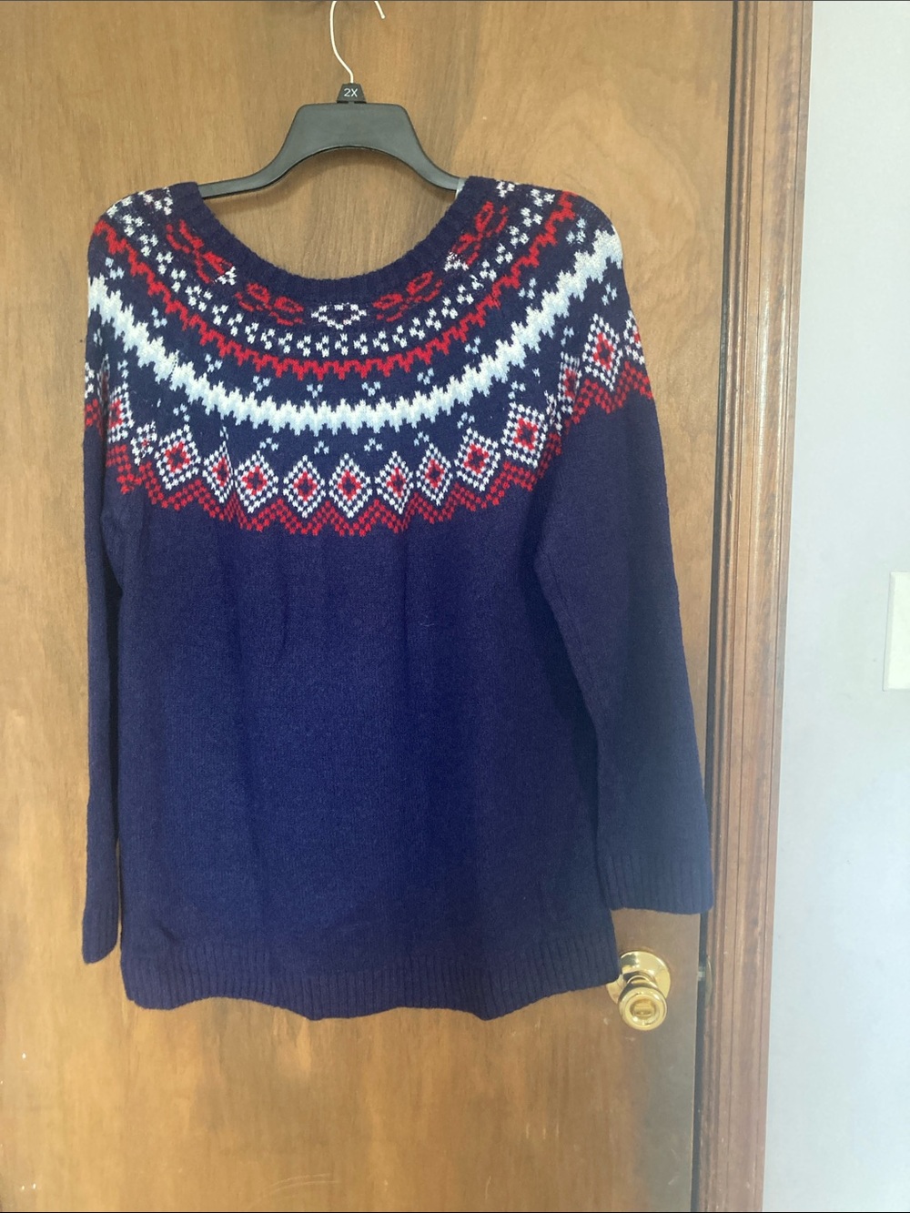 Inner circle crewneck sweater with fair isle like print casual business size 1X - Picture 12 of 14